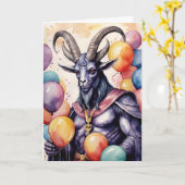 Baphomet Verjaardagsballonnen & Geschenken Gotisch Kaart (Gele Bloem)