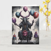 Baphomet Verjaardagsballonnen & Geschenken Gotisch Kaart (Gele Bloem)