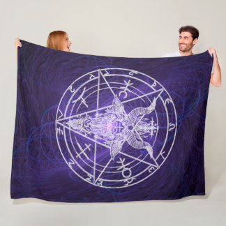 Baphomet Void Energy Black Light Fleece Deken