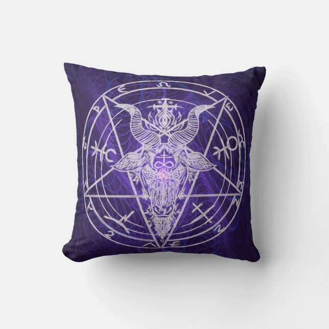 Baphomet Void Energy Black Light Kussen (Voorkant)