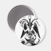 Baphomet, zwart magneet (Voorkant / Achterkant)