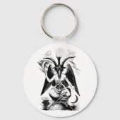 Baphomet, zwart sleutelhanger (Voorkant)