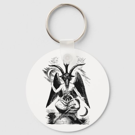 Baphomet, zwart sleutelhanger (Voorkant)