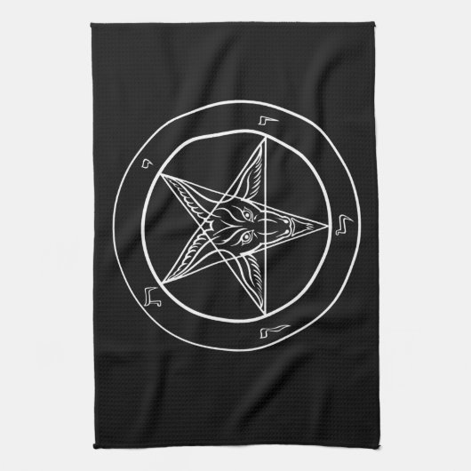 Baphomethanddoek voor gym, Golf of keuken Theedoek (Verticaal)