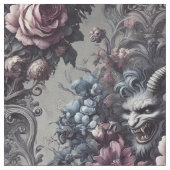 Baphomet's Bouquet - Gothic Statement Tegel Stof (Close Up)