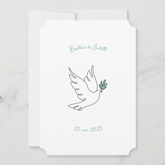 Baptême Colomba Kaart (Voorkant)