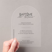 Bapteme Louisa Acryl Uitnodigingen (Insitu (Draagbaar))