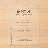 Bapteme Louisa Acryl Uitnodigingen (Voorkant)