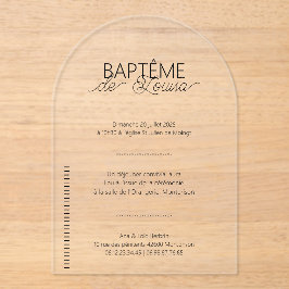 Bapteme Louisa Acryl Uitnodigingen