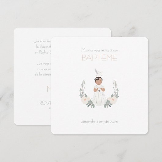 Bapteme Marina Kaart (Voorkant / Achterkant)