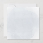 Baptisemblauwe waterverf kruis kaart (Achterkant)