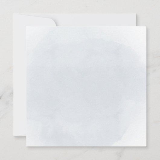 Baptisemblauwe waterverf kruis kaart (Achterkant)