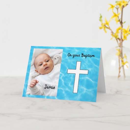 Baptisemfoto Kaart (Gele Bloem)