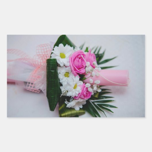 Baptisemkaars Rechthoekige Sticker (Voorkant)