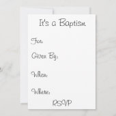 Baptism-aankondiging/uitnodiging Kaart (Achterkant)