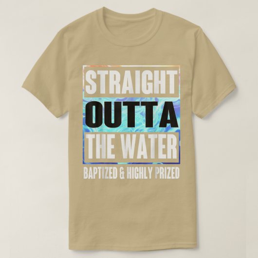 Baptism Adults Funny Outta Water Idea T-shirt (Design voorkant)