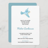 Baptism and baptismal card aankondiging (Voorkant / Achterkant)