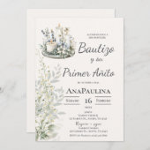 Baptism and first year invitation in Spanish Kaart (Voorkant / Achterkant)