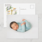 Baptism Angels Glitter Dank u Briefkaart (Voorkant / Achterkant)