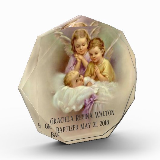 Baptism Baby Baby Praying Angels Fotoblokken (Links)