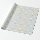 Baptism Baby Boy Cadeaupapier (Uitgerold)