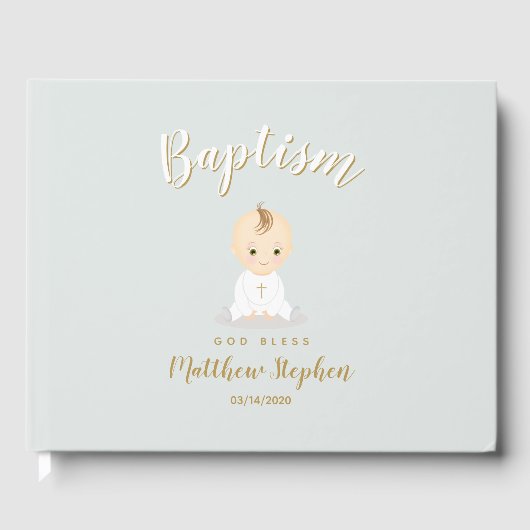 Baptism Baby Boy Gastenboek (Voorkant)