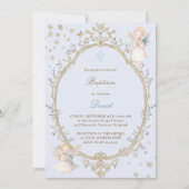 Baptism baby boy Invitation Kaart (Voorkant)