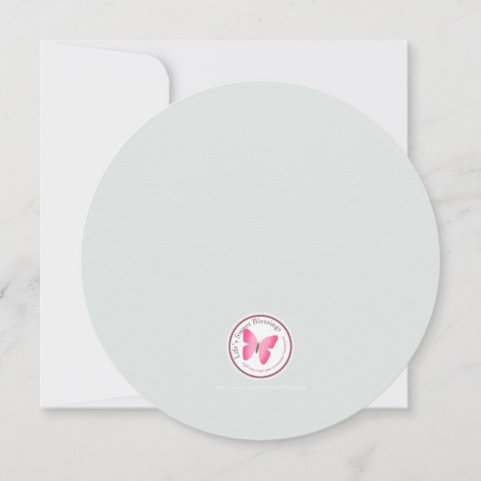 Baptism Baby Boy Kaart (Achterkant)