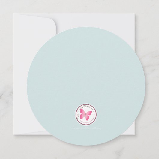 Baptism Baby Boy Kaart (Achterkant)