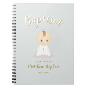 Baptism Baby Boy Notitieboek