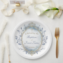 Baptism baby boy  papieren bordje