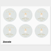 Baptism Baby Boy Ronde Sticker (Vel)