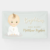 Baptism Baby Boy Spandoek (Horizontaal)