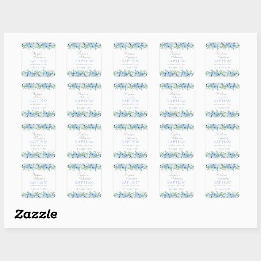 Baptism Baby Boy Stickers Labels (Vel)
