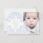 Baptism baby boy thank you card kaart (Voorkant)