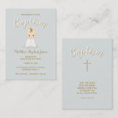 Baptism Baby Boy Visitekaartje (Voorkant / Achterkant)