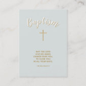 Baptism Baby Boy Visitekaartje (Achterkant)