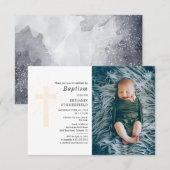 Baptism Baby Foto Christelijke Religieuze Gebeurte Kaart (Voorkant / Achterkant)