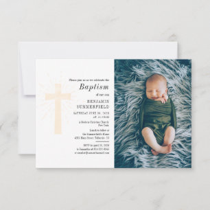 Baptism Baby Foto Christelijke Religieuze Gebeurte Kaart