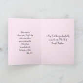 Baptism Baby Girl Christening Blessing Kaart (Binnen)