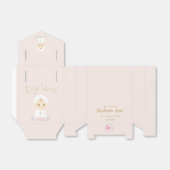 Baptism Baby Girl met Bonnet Bedankdoosjes (Uitgevouwen)