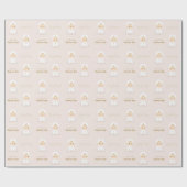 Baptism Baby Girl met Bonnet Cadeaupapier (Vlak)