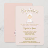 Baptism Baby Girl met Bonnet Kaart (Voorkant / Achterkant)