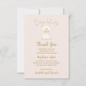 Baptism Baby Girl met Bonnet Kaart (Voorkant)