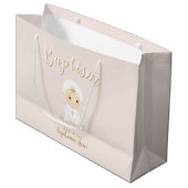 Baptism Baby Girl met Bonnet Large Cadeautasje (Voorkant Gekanteld)