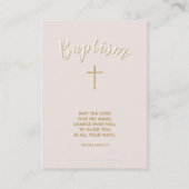 Baptism Baby Girl met Bonnet Visitekaartje (Achterkant)