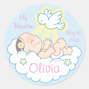 Baptism Baby Girl Stickers