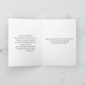 Baptism Baby Praying Angels Gold Script Overlay Kaart (Binnen)