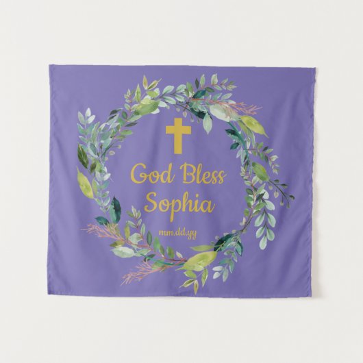 Baptism Backdrop Party Decorations for Photos Gold Wandkleed (Voorkant (horizontaal))