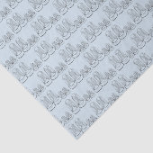 Baptism Birth New Arrival Baby Shower Blue Tissuepapier (Detail)